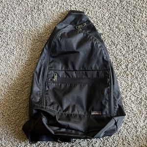 Black Mini pack back with multiple zipper